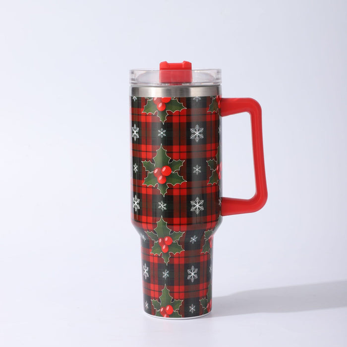 Wholesale Christmas 304 Stainless Steel Insulated Tumbler with Handle Car Cup Gift