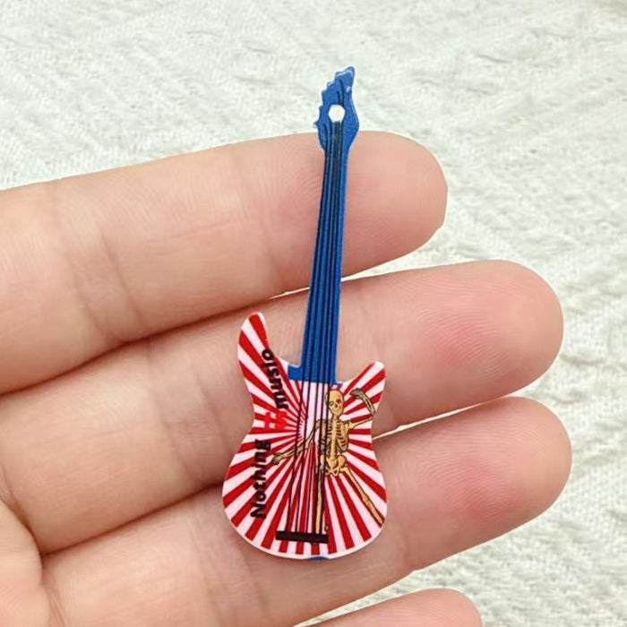 Wholesale 10 PCS Colorful acrylic guitar accessory charms