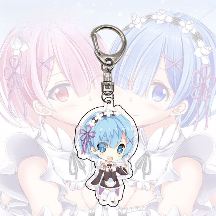 Wholesale Transparent keychain acrylic pendant