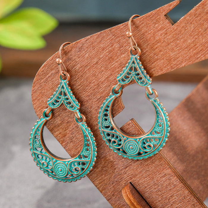 Wholesale Bohemian Geometric Hollow Tassel Earrings for Party Fashion Accessory MOQ≥2