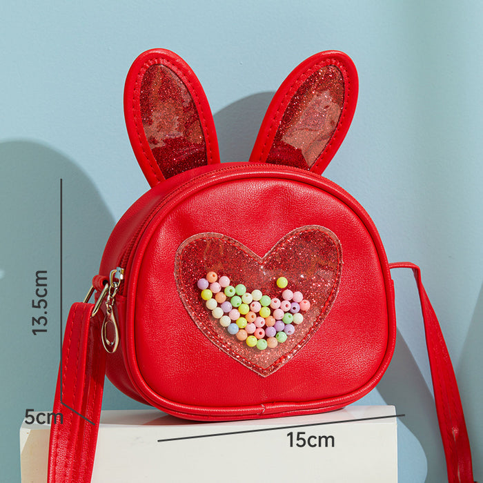 Wholesale Crossbody Bag,  Children' s Bag,  One-Shoulder Bunny Ears,  Little Girl' s Cute Cartoon Coin Purse