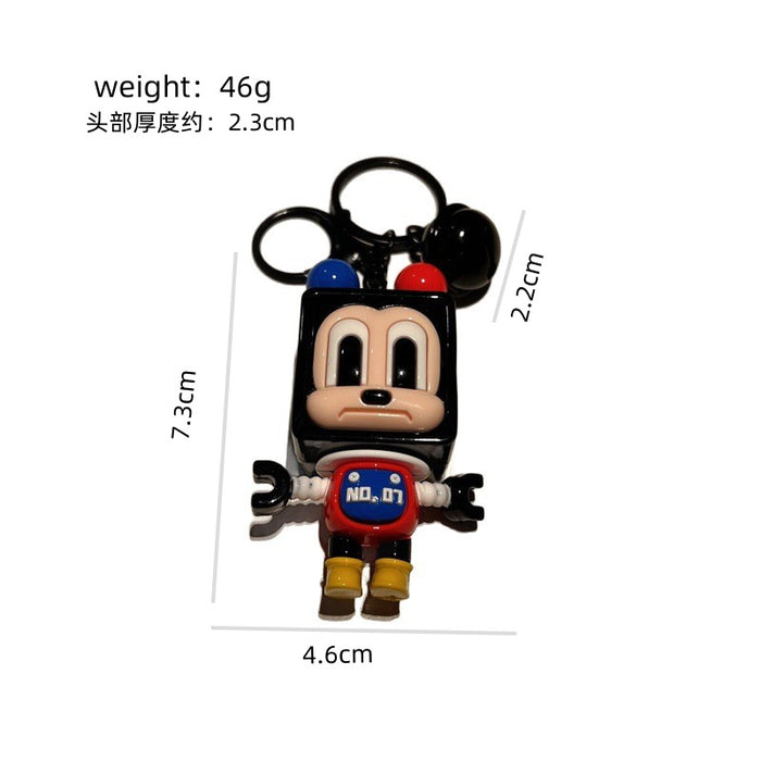 Wholesale 5 PCS Cute PVC blocky keychains for men and women