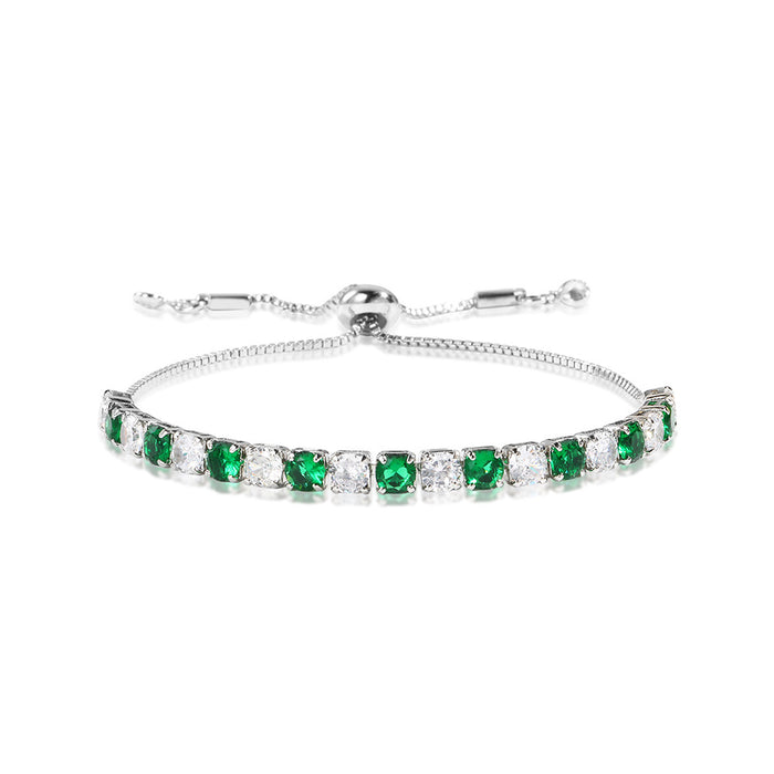 Wholesale Exquisite Super Flash Zircon Bracelet Women's  Elegant High-end Design Sense Pull