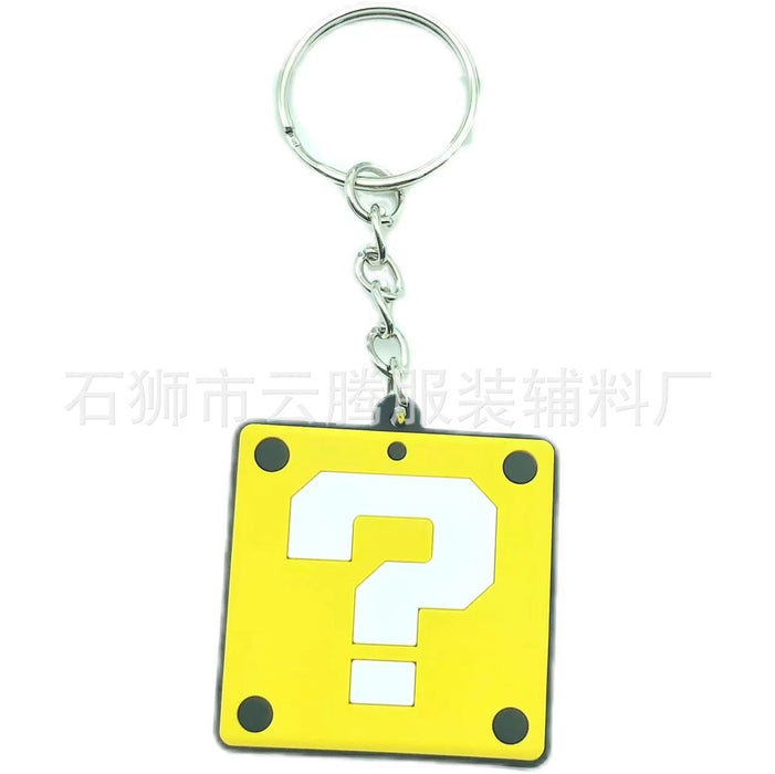 Wholesale 10pcs Cartoon Mushroom Keychain Pendant PVC Key Pendant School Bag Decoration