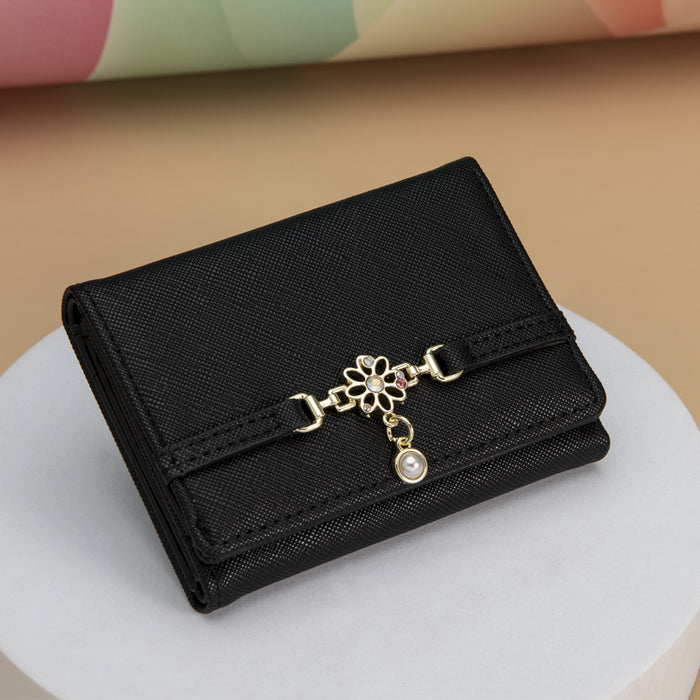 Wholesale Fresh Chain Three-fold Cartoon Thin Wallet for Students Cute Small Coin Purse Women's Short Wallet