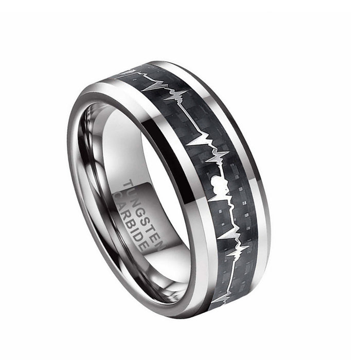 Wholesale Advanced Fashion Carbon Brazed Titanium Steel Ring, Popular Love Style Ring