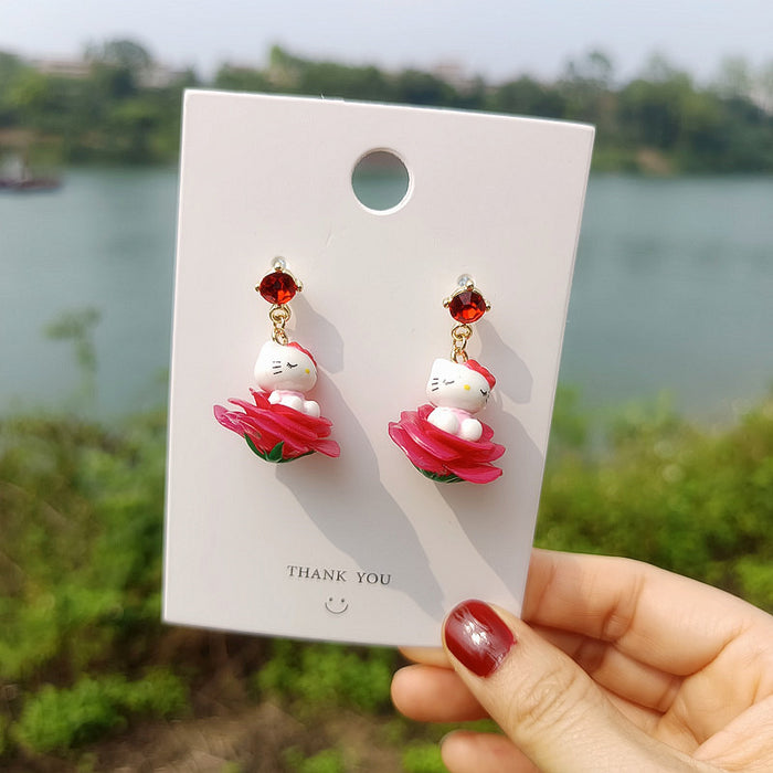 Wholesale Cute Resin Cartoon Earrings JDC-ES-Xiaox018