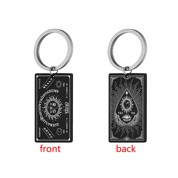 Wholesale Stainless Steel Laser Engraving Keychain JDC-KC-HuanYu033