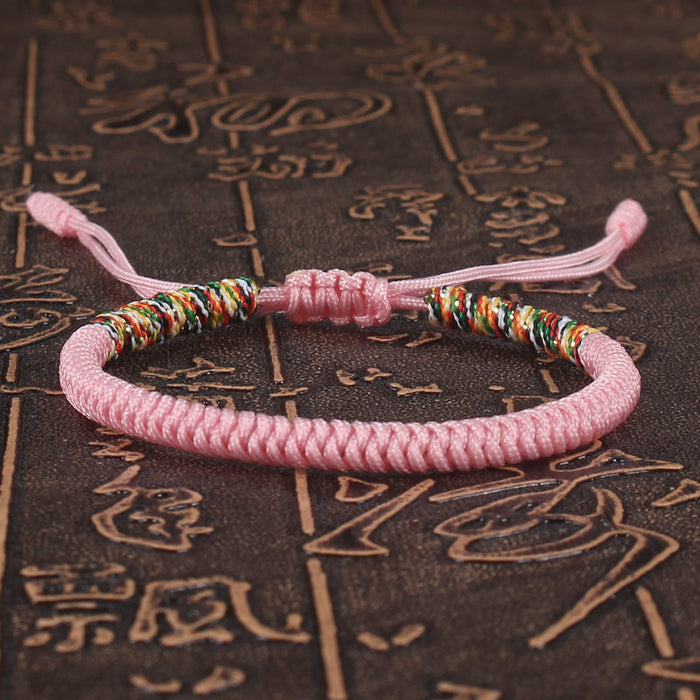 Wholesale Hand woven Ethnic Style Diamond Knot Red Rope Bracelet Hand Rope Miyuki JDC-BT-SX002