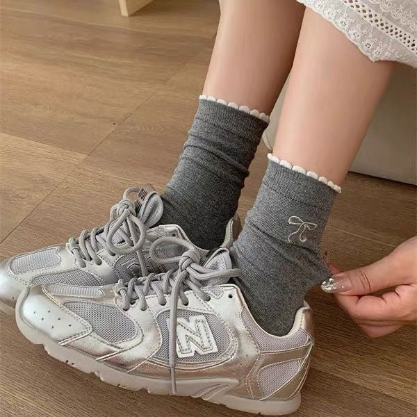 Wholesale Jacquard bow, bubble mouth, simple and versatile, college style