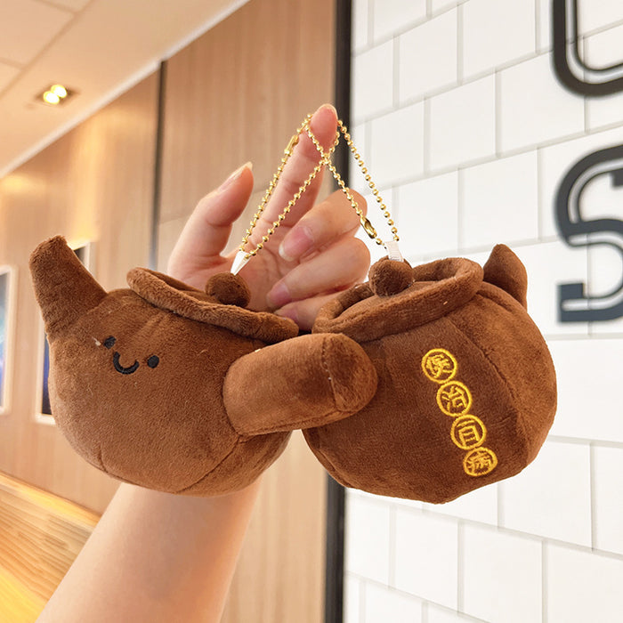Wholesale Ganoderma lucidum plush pendant medicinal material doll morel keychain plush toy