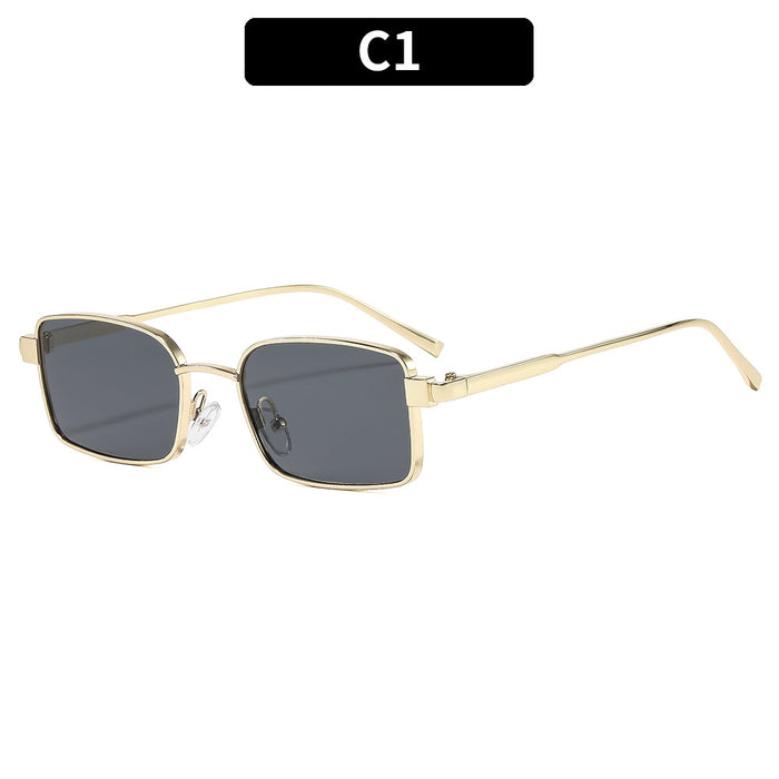 Wholesale Metal Cat-Eye Retro Square Sunglasses Gold Frame Gray Lenses UV400 for Women Party Outdoor Driving