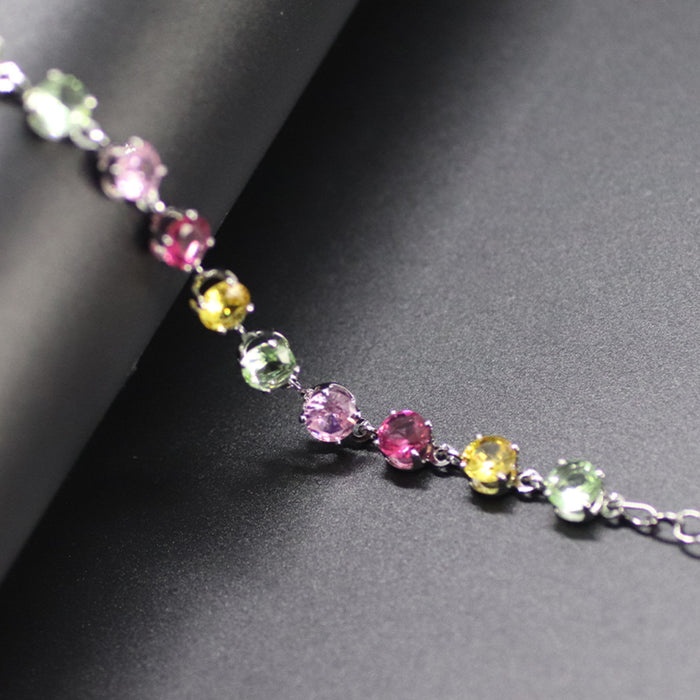 Wholesale Rose Cut Zircon Bracelet Inlaid with High Carbon Diamond Rose Bracelet