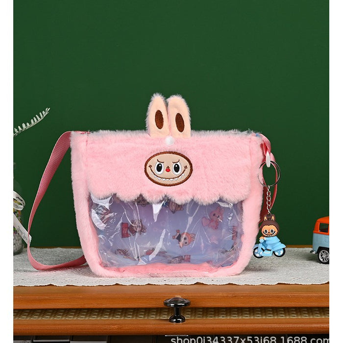 Wholesale Cartoon Doll Mesh Plush Toy Crossbody Bag  Shoulder Bags