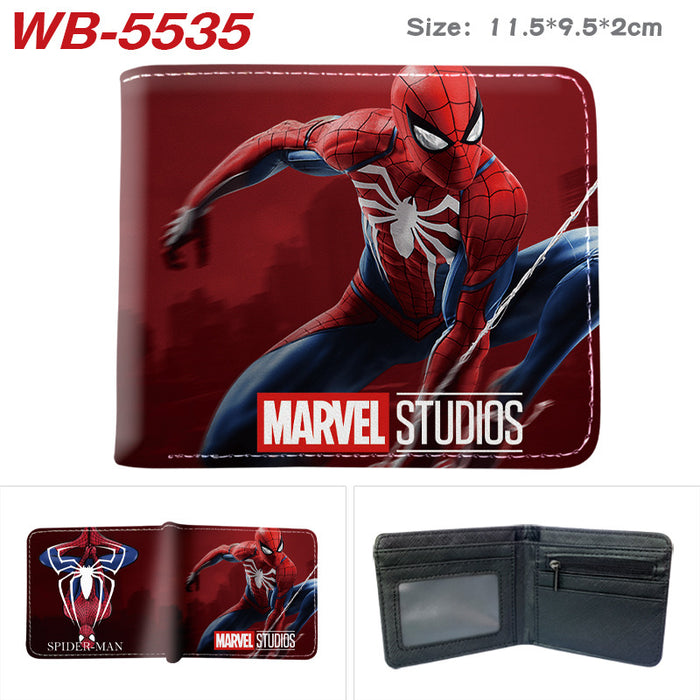 Wholesale PU Leather Anime Superhero Cartoon Bifold Wallet Stylish Everyday Gift For Students