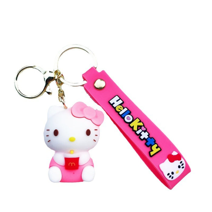 Wholesale Cartoon cross-dressing cat key chain cute national style  school keychain