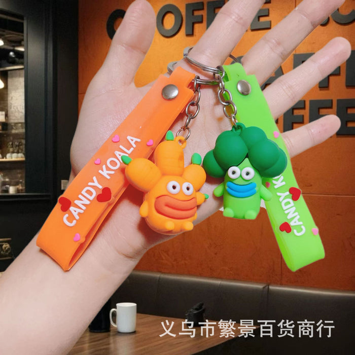 Wholesale Cartoon funny keychain pendant, cute soft rubber backpack hanging accessories wholesale