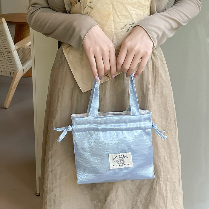 Wholesale Retro drawstring handbag with elegant style, drawstring handle, canvas bag, jewelry storage bag