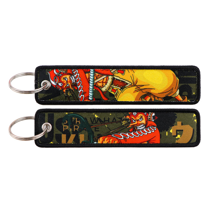 Wholesale Woven Label Keychain Cartoon Keychain Bag Pendant Woven Fabric Chain