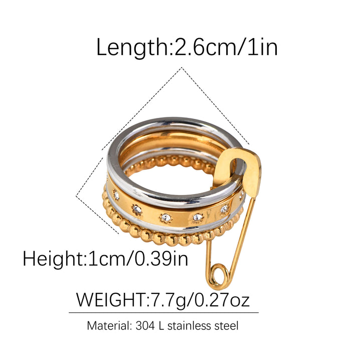 Wholesale  Multi-Layered Stacked Rings,  Titanium Steel Non-Fading Rings