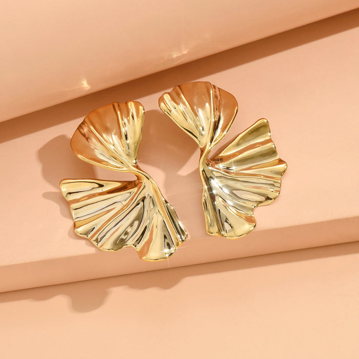 Wholesale Ginkgo Leaf Earrings Steel Needle Earrings