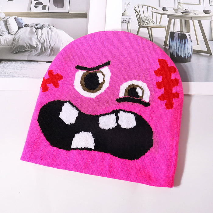 Wholesale Acrylic Funny Personality Expression Pattern Knitted Hat JDC-FH-JunL001