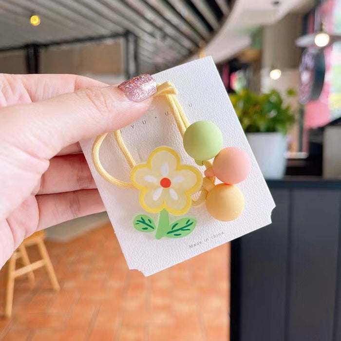 Wholesale Children's headband, flower headband, high elasticity, tied ponytail, meatball, scalp tendon, headband, hair accessories wholesale