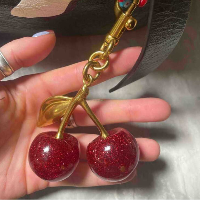 Wholesale cherry key chain high-grade lobster buckle cherries bag pendant pendant