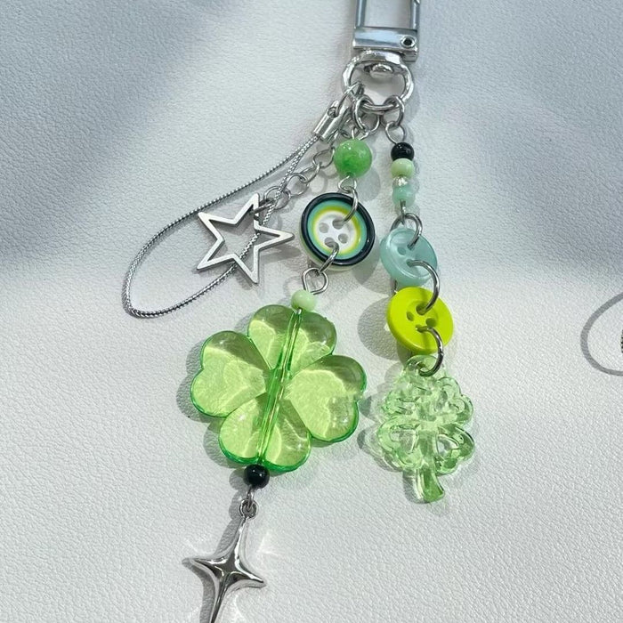 Wholesale Cookie Cake Fork Spoon Mobile Phone Hanging Chain Four-Leaf Clover