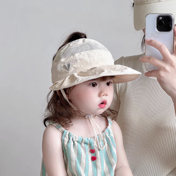 Wholesale Hat, empty top hat, children's thin design, quick drying, breathable large eave sun hat, sun protection hat, sun hat