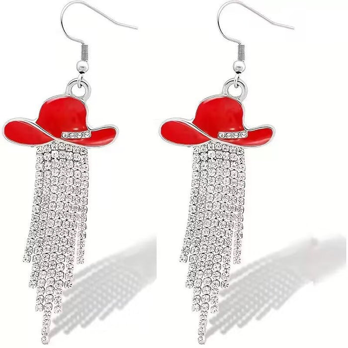 Wholesale Alloy Electroplated Fringe Earrings Geometric Shape Fashion Accessory MOQ≥2