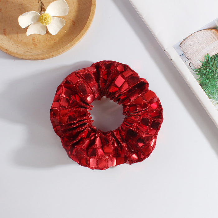 Wholesale square large intestine hair ring high elastic fabric hair rope hair accessories