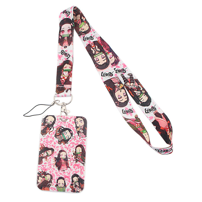 Wholesale 10 pcs Cartoon lanyard anti-loss hard shell keychain