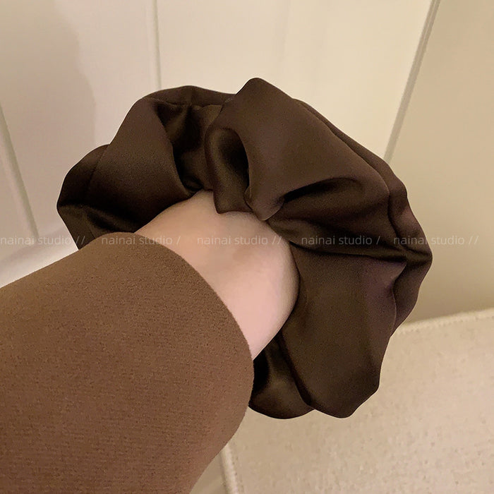Wholesale Satin texture hair loop, high-end feel, meatball hair tie, hair tie, rubber band hair accessory