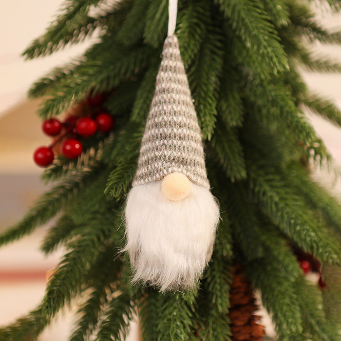 Wholesale Christmas Decorations Christmas Knitted Small Pendant Christmas Tree Faceless Old Man Doll Pendant Small Hanging