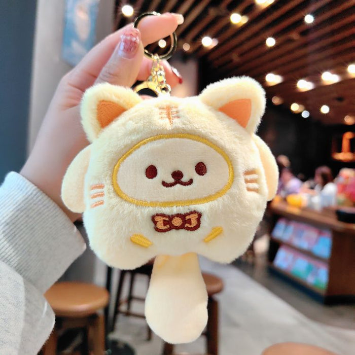 Wholesale Cute plush keychain pendant cartoon doll ornaments key chain claw machine gift