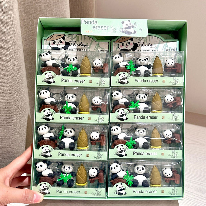 Wholesale Cartoon Panda Eraser Set Trendy Decorative Erasers Fashion Accessory MOQ≥2