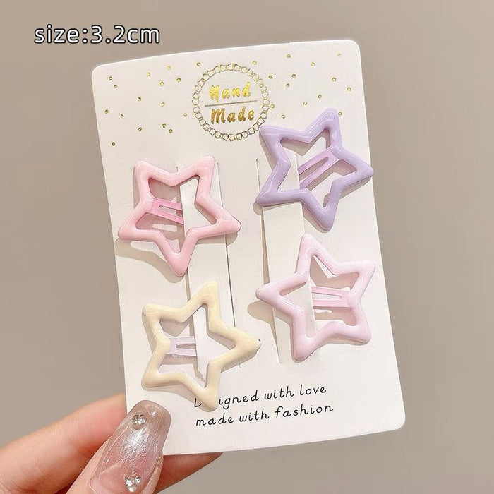 Wholesale Five-pointed star hair clip, hair clip, baby hair clip, bangs clip, children's alloy hair clip