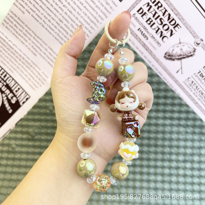 Wholesale Transparent Moon Bubble Girl Cute Hot Style Cute Mobile Phone Chain Keychain Bag Doll Pendant Accessories