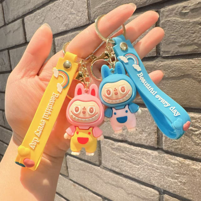 Wholesale  Cute Plush Keychain Three-Dimensional Doll School Bag Pendant Car Key Chain