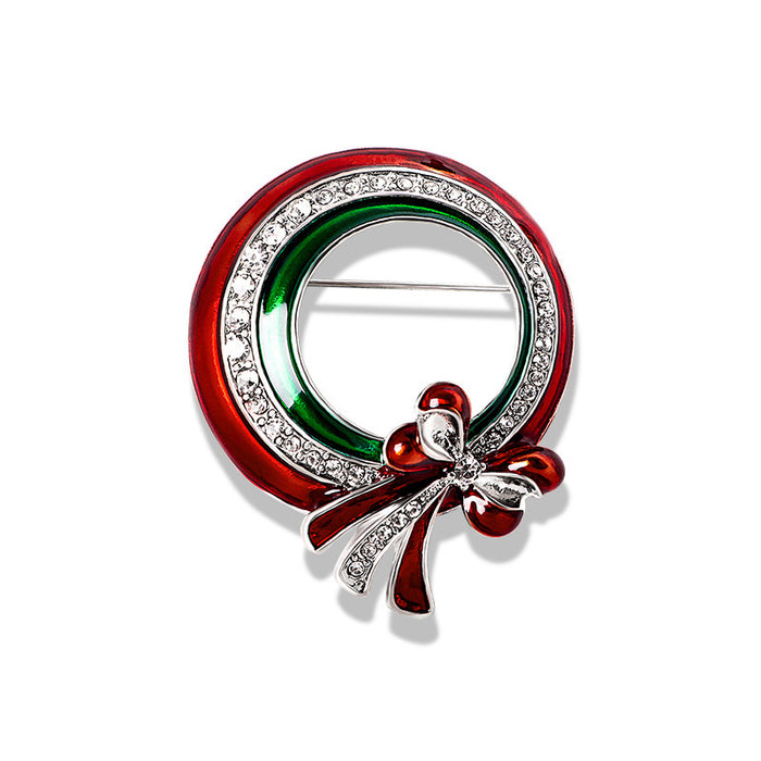 Wholesale Christmas series brooch cartoon snowman brooch pin holiday gift clothing accessories Christmas decoration