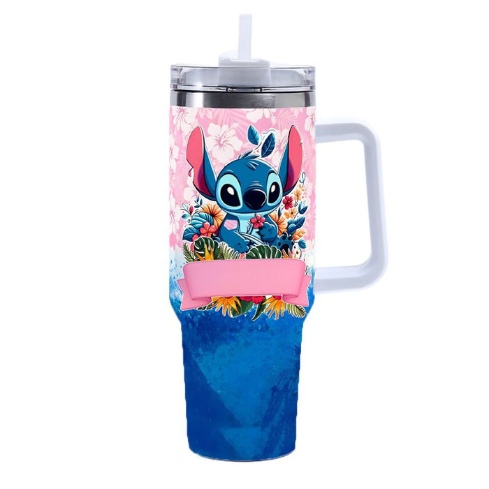 Wholesale Cute cartoon-themed 40oz stainless steel car ice bullies cup with handle.