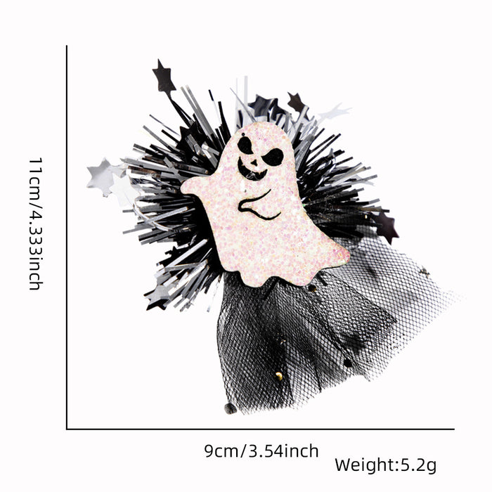 Wholesale Halloween Cross-border New  Hairpin Headwear Children' s Party Decoration  Pumpkin Veil Jewelry Dress Up Decorations