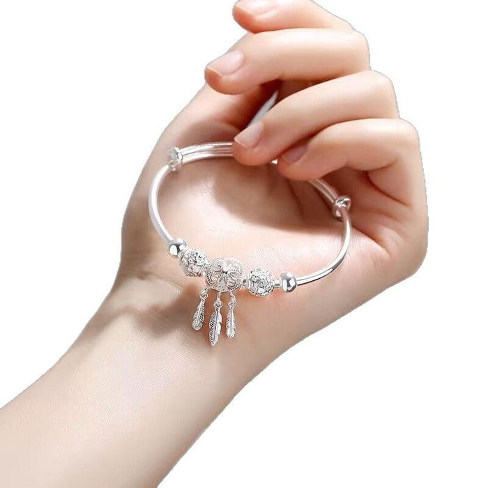 Wholesale Pastoral Dreamcatcher Bell Adjustable Bracelet Fashion Jewelry Accessory Gift
