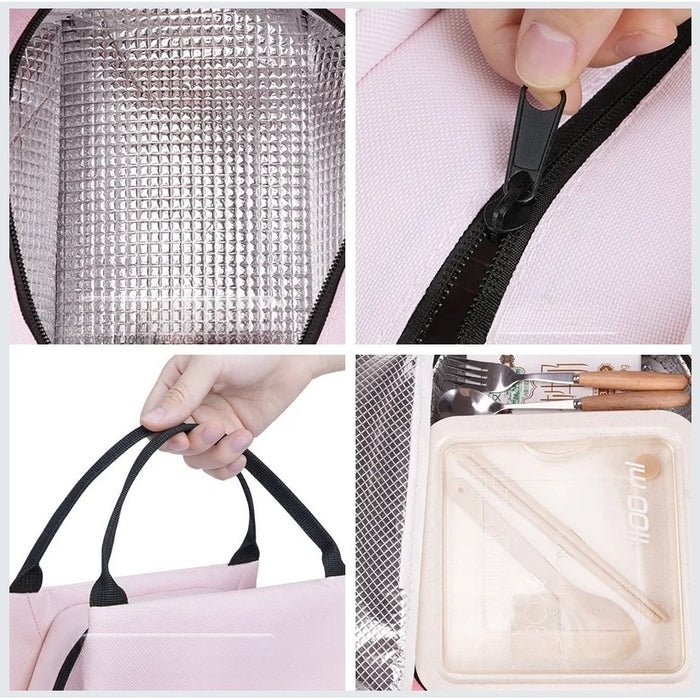 Wholesale Cartoon Cute Print Double-Layer Insulated Bag  Handbags