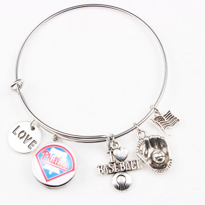 Wholesale Team bracelet alloy baseball glove small pendant bracelet