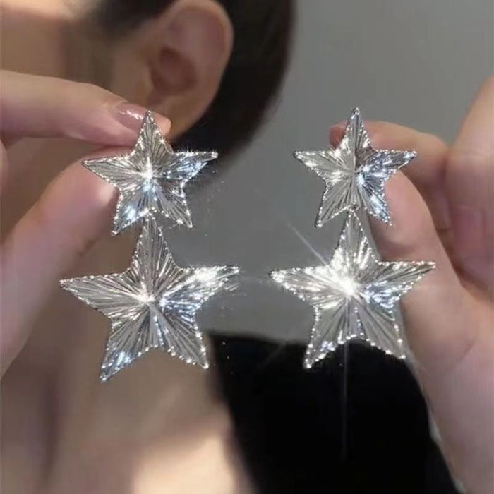Wholesale Alloy Style Five-pointed Star Earrings JDC-ES-WuN006