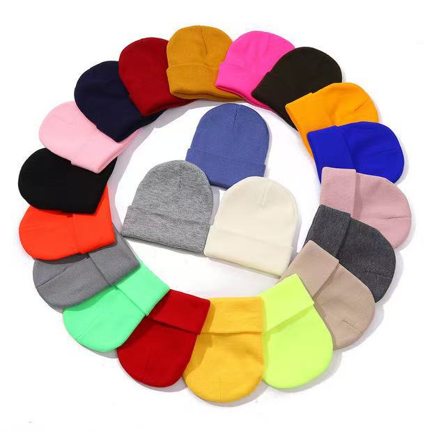 Wholesale Rhinestone Embellished Cold Hat Versatile Pullover Knitted Hat