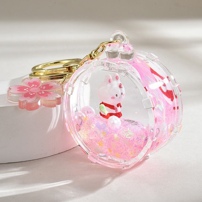 Wholesale Cloud and Sand Pendant Moon Rabbit Keychain