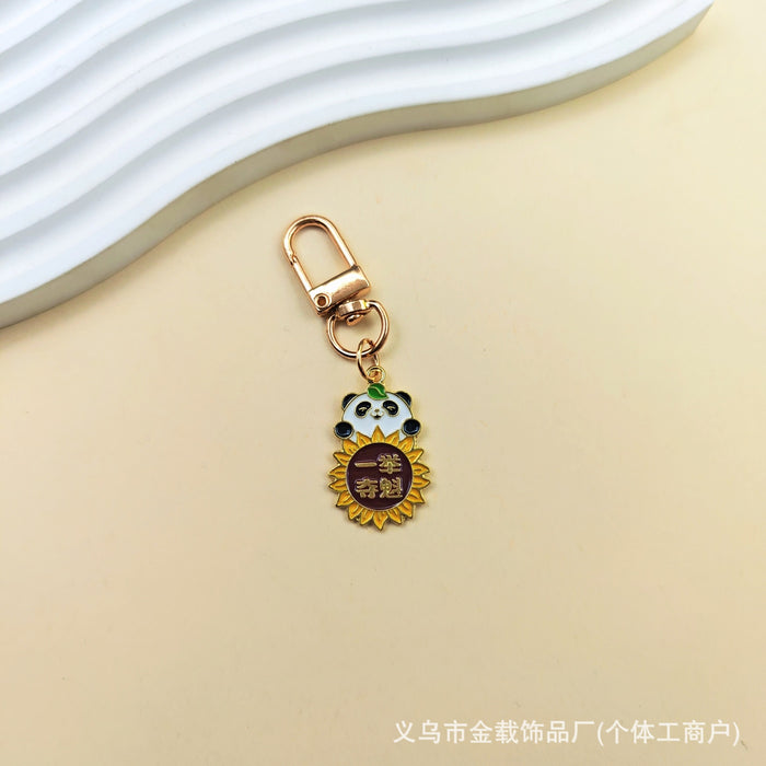 Wholesale Cute Panda Creative Font Keychain Student Backpack Hanging Decoration Small Gift
